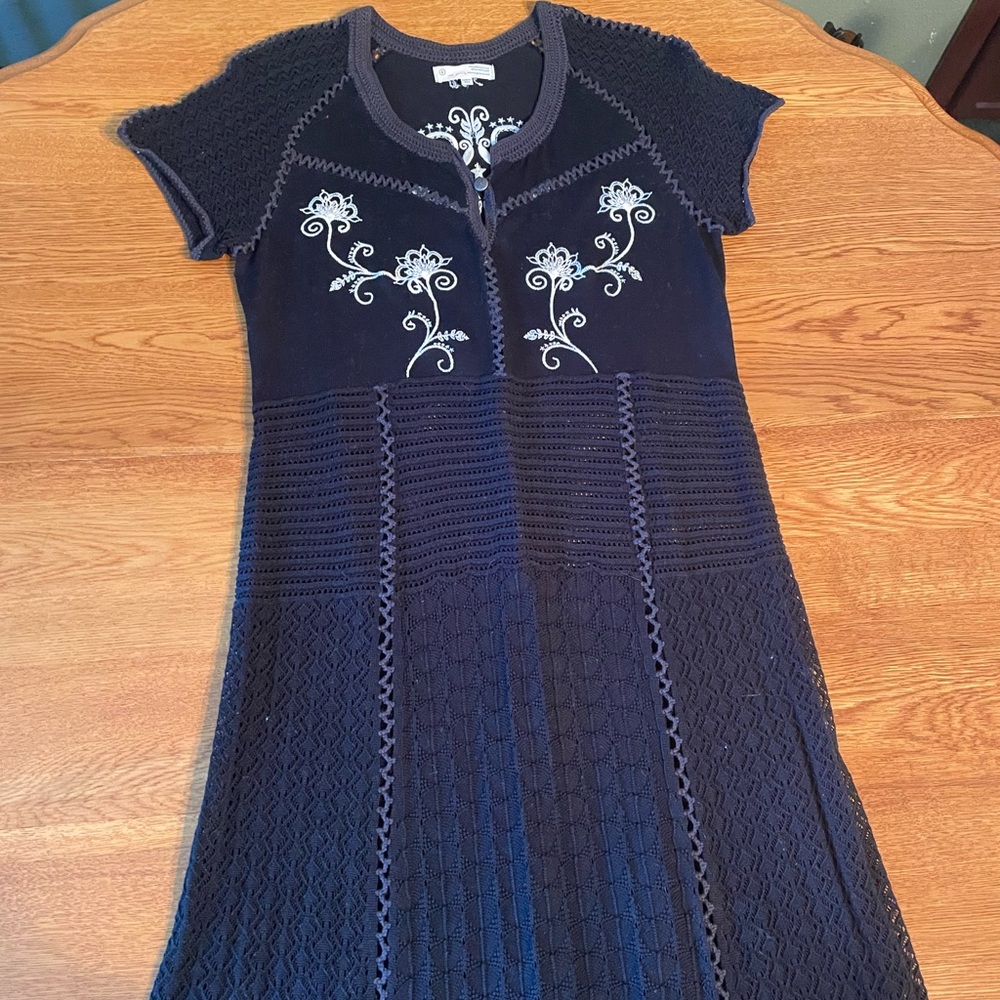 Black Crocheted Dress